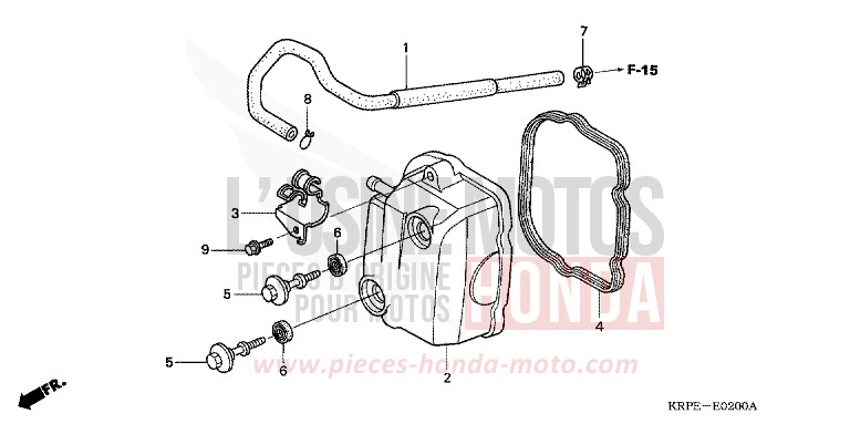 COUVERCLE DE CULASSE de SCV 100 Lead RADIANT RED METALLIC (R218) de 2003